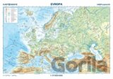 Evropa - reliéf a povrch 1:17 000 000 nástěnná mapa