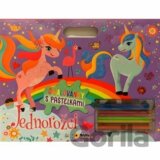 Omalovánky - Jednorožci s pastelkami