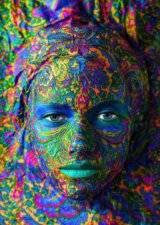 Face Art: Portrait of woman