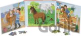 Magnetická puzzle - kniha Jezdecká stáj