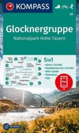 Glocknergruppe, Nationalpark Hohe Tauern 1:50 000 / turistická mapa KOMPASS 39