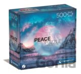 Peace puzzle Světle modrá