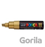 Posca akrylový popisovač PC-8K, 8 mm, zlatá (se širokým, seříznutým hrotem)