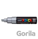 Posca akrylový popisovač PC-8K, 8 mm, stříbrná (se širokým, seříznutým hrotem)