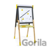 Janod magnetická tabuľa obojstranná polohovateľná žltá šedá