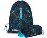 Školní set Baagl Minecraft Blue Axe and Sword (set 2)