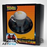 Back to the Future Hrnček s podšálkou 300 ml - DeLorean