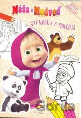 Máša a medveď - Vyfarbuj a nalepuj