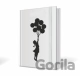 Banksy notebook dievča s balónmi 15x21cm