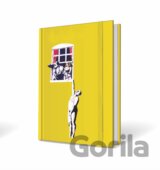 Banksy notebook visiaci muž 15x21cm