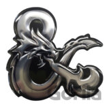 Samolepka Dungeons and Dragons - Logo s metalickým efektom