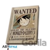 One Piece Zápisník A5 - Wanted Luffy