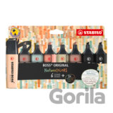 Zvýrazňovač - STABILO BOSS ORIGINAL NatureCOLORS - 8 ks sada - béžová, teplá šedá, zemitá zelená, bahenná zelená, siena, umbra, 2x čierna