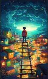 Dřevěné puzzle Magické město A3