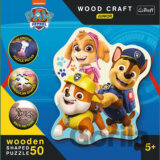 Trefl Drevené puzzle Junior 50 - Veselá Labková Patrola / Viacom PAW Patrol Mix 70%