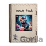 Dřěvěné puzzle/Kotě A3
