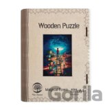 Dřěvěné puzzle/Magické město A4 svítící