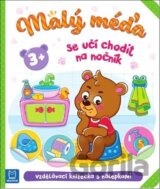 Malý méďa se učí chodit na nočník