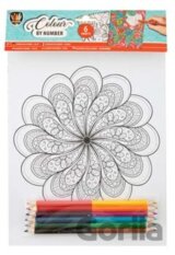 Malování podle čísel A4, pastelky Mandala
