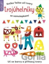 Kočka Tečka učí tvary: Trojuhelníky se samolepkami