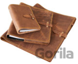 Set Diář A5, A6 a šanon A4 Hnědý