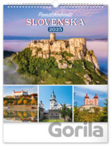 NOTIQUE Nástenný kalendár Pamätihodnosti Slovenska 2025