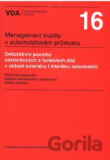 VDA 16 - Dekorativní povrchy zástavbových a funkčních dílů v oblasti exteriéru i interiéru automobil