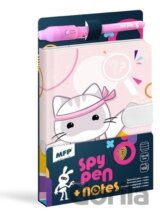 Blok s magnetem Spy notes fialový s fixem