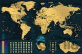Stírací mapa světa - česká verze gold XXL