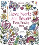 Love, Hearts and Flowers Magic Painting Book