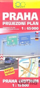 Praha. Průjezdní plán + centrum 1 : 65 000