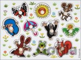 Dřevěné vkládací puzzle Krtek (velké)
