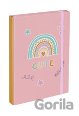 Dosky na školské zošity Baagl Dúha - ružové