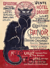 Dřevěné puzzle Art Steinlen Černá kočka, Le Chat Noir
