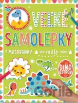 Veľké samolepky a maľovanky pre malé ruky: Dino ostrov