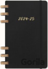 Moleskine – 18-mesačný špirálový plánovací diár Academic 2024/2025 - čierny