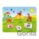 Hudobné vkladacie puzzle Farma