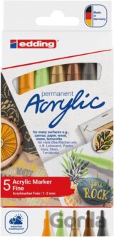 Edding Akrylový popisovač e-5300/5 F Nature zemité barvy 5 ks