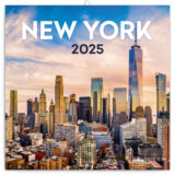 NOTIQUE Nástenný poznámkový kalendár New York 2025
