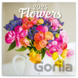 NOTIQUE Nástenný poznámkový kalendár Flowers (Kvety) 2025