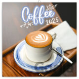 NOTIQUE Nástenný poznámkový kalendár Coffee (Káva) 2025