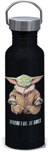 Fľaša hliník Mandalorian Grogu