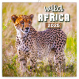 NOTIQUE Nástenný poznámkový kalendár Wild Africa (Divoká Afrika) 2025 (západná verzia)