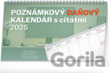 NOTIQUE Stolový Poznámkový daňový kalendár s citátmi 2025