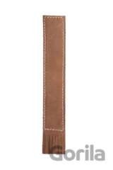 Kožená záložka se střapci Hnědá