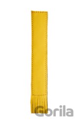 Kožená záložka se střapci Žlutá