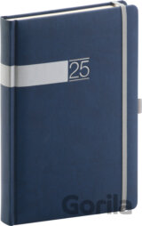 NOTIQUE Denný diár Twill 2025 - modro-strieborný