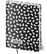Diář 2025 Vario týdenní kapesní A7 Lyra B&W