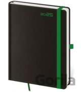 Diář 2025 Black Green týdenní B6 s poutkem na propisku