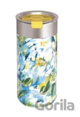 Quokka Nerezový termohrnek se sítkem Boost: Blue Peonies 400ml